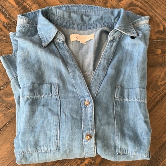 Lou & Grey chambray denim tunic top - Picture 6 of 7